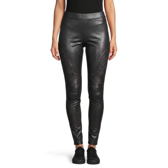 SPANX Pants - NWT Spanx Faux Leather Moto Leggings Black High‎ Rise Shaping Pants – Size S